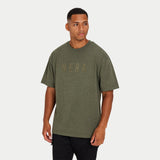 Mens Focus Oversized T-Shirt - Dark Khaki