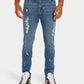 REWEAR Mens Distressed Slim Fit Jean