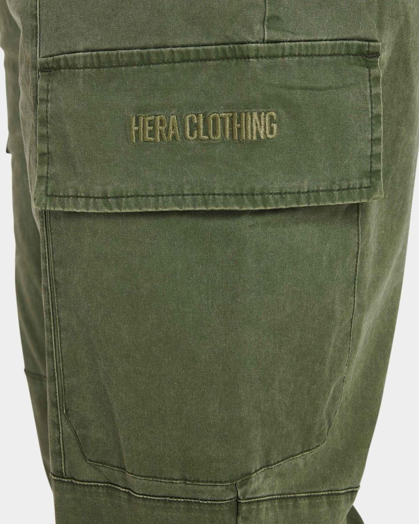 بنطال كارجو رجالي مغسول - كاكي داكن 