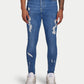Mens Spray-on Ripped Jean