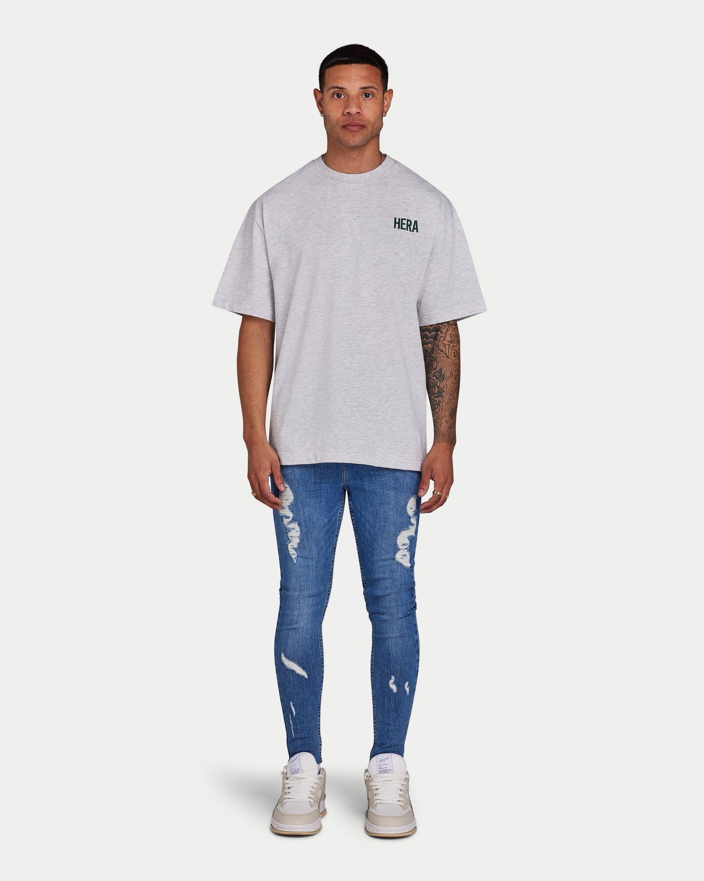 Mens Spray-on Ripped Jean