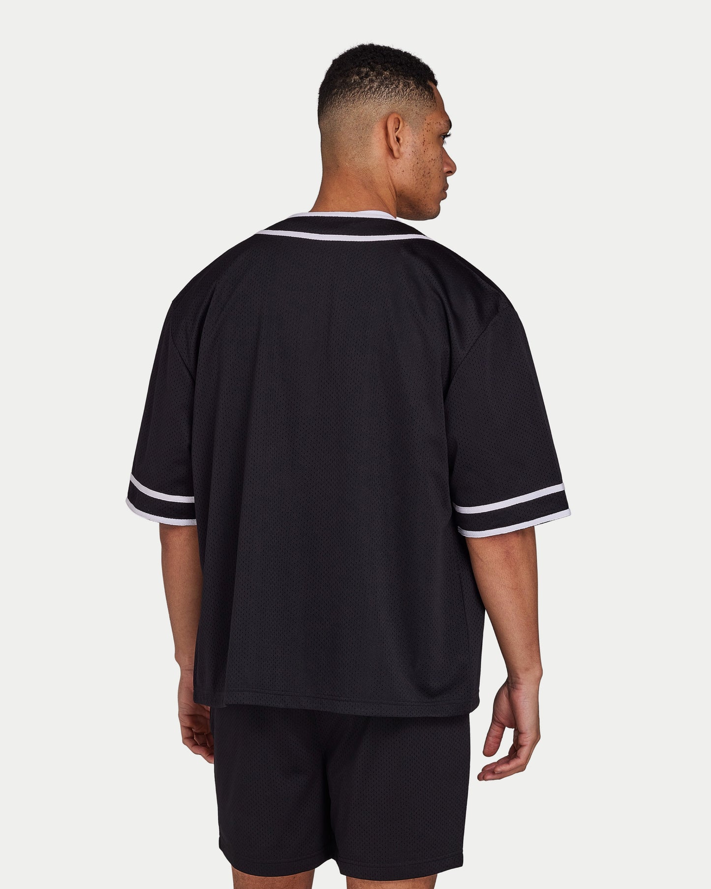 جيرسي شبكي رجالي - أسود 