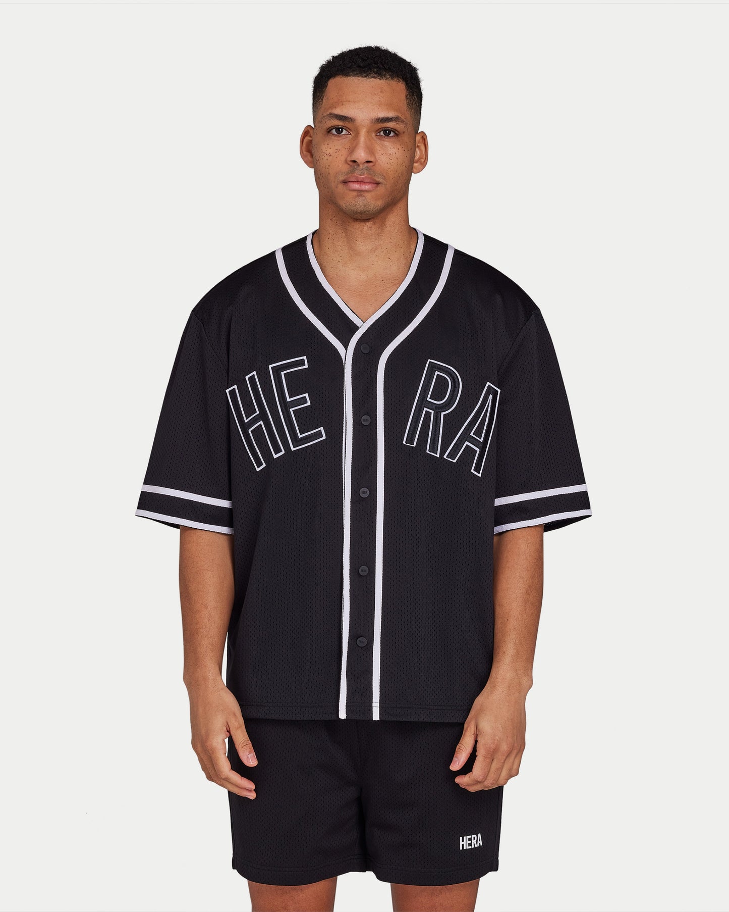 جيرسي شبكي رجالي - أسود 