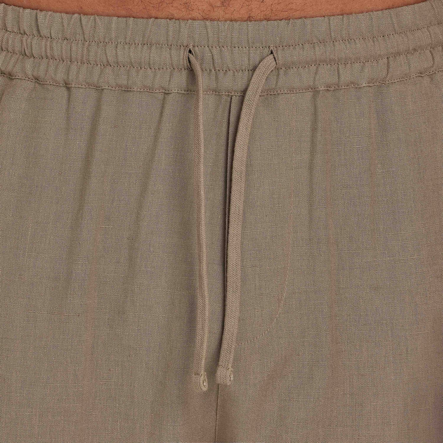 Mens Linen Mix Trouser - Grey Green