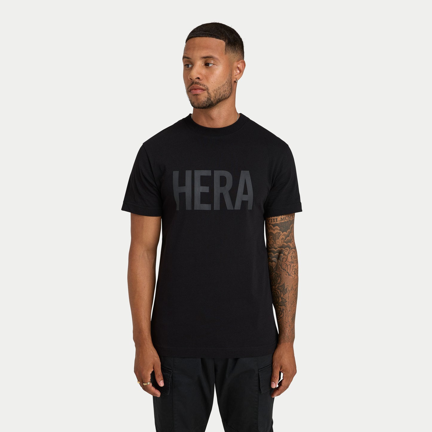 Mens Label Regular Fit T-Shirt - Black