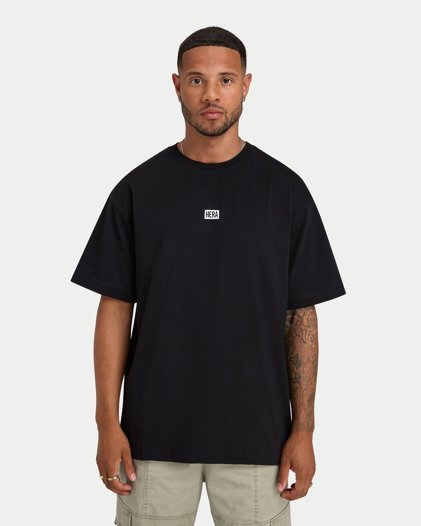 تي شيرت رجالي كبير الحجم من Collective - أسود