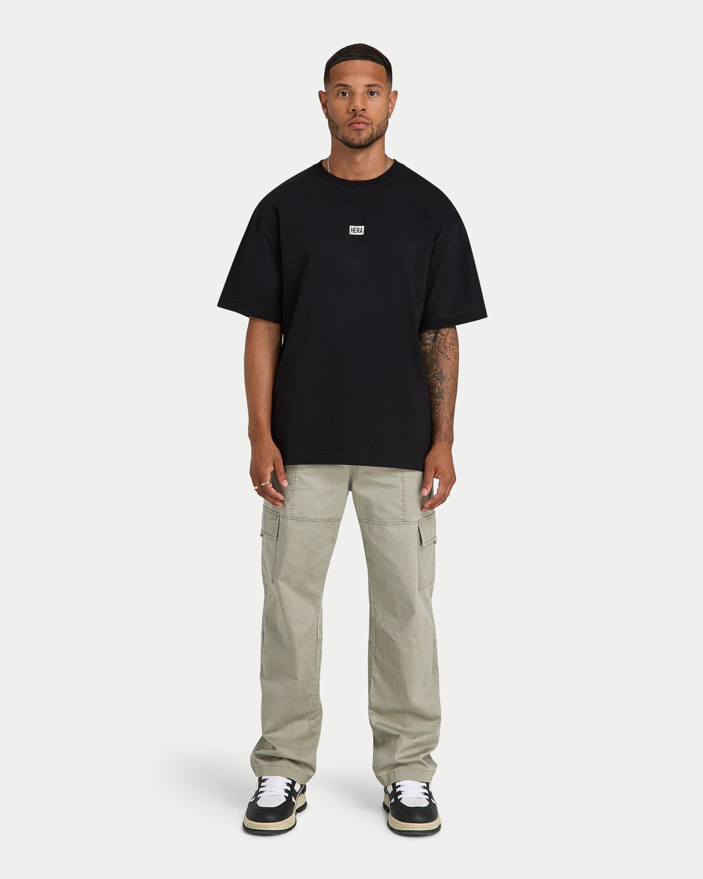 تي شيرت رجالي كبير الحجم من Collective - أسود