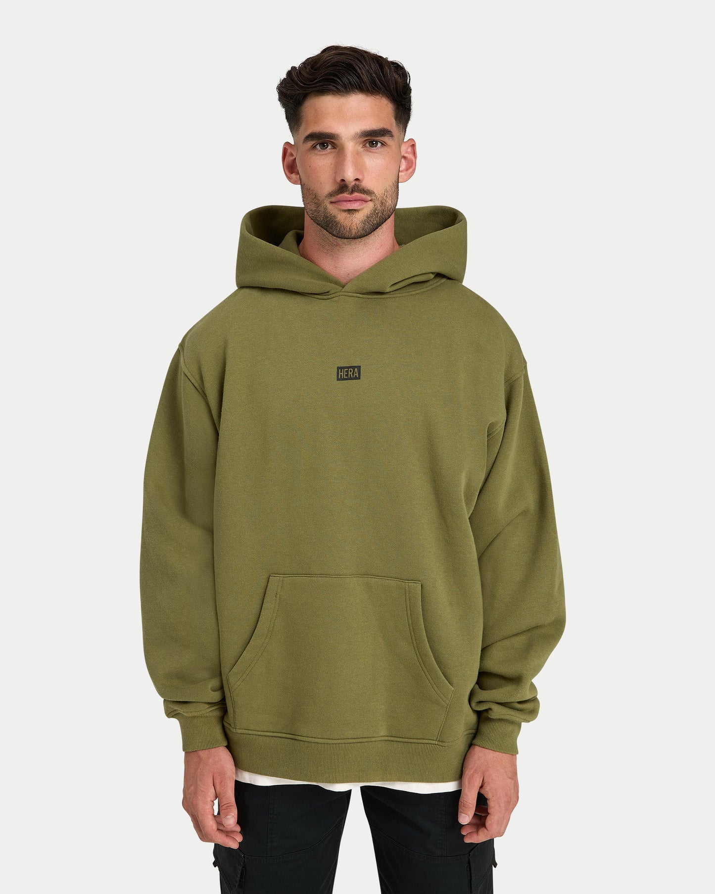 هوديي رجالي جماعي - زيتوني أخضر