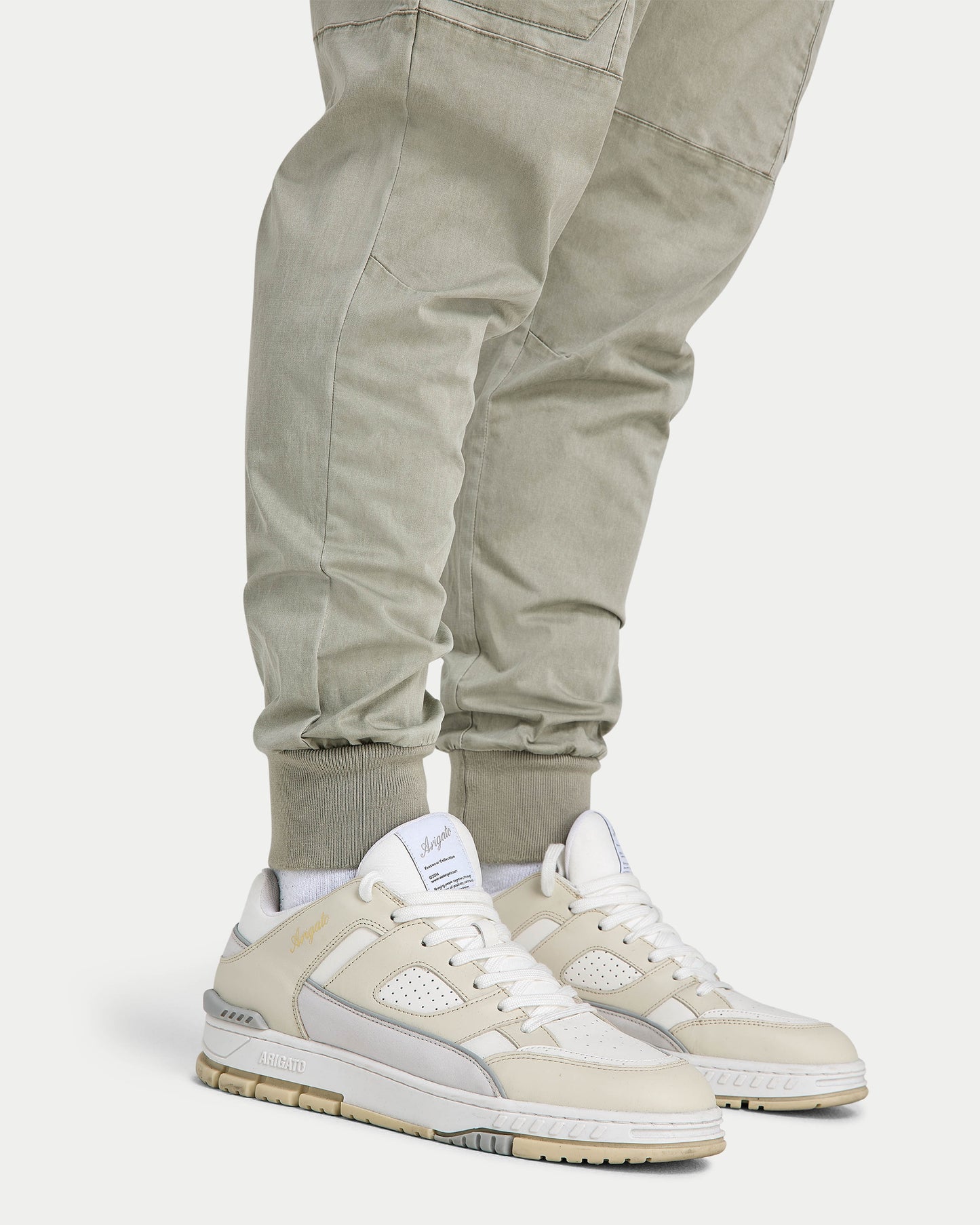 بنطال كارجو رجالي مغسول - رمادي أخضر 