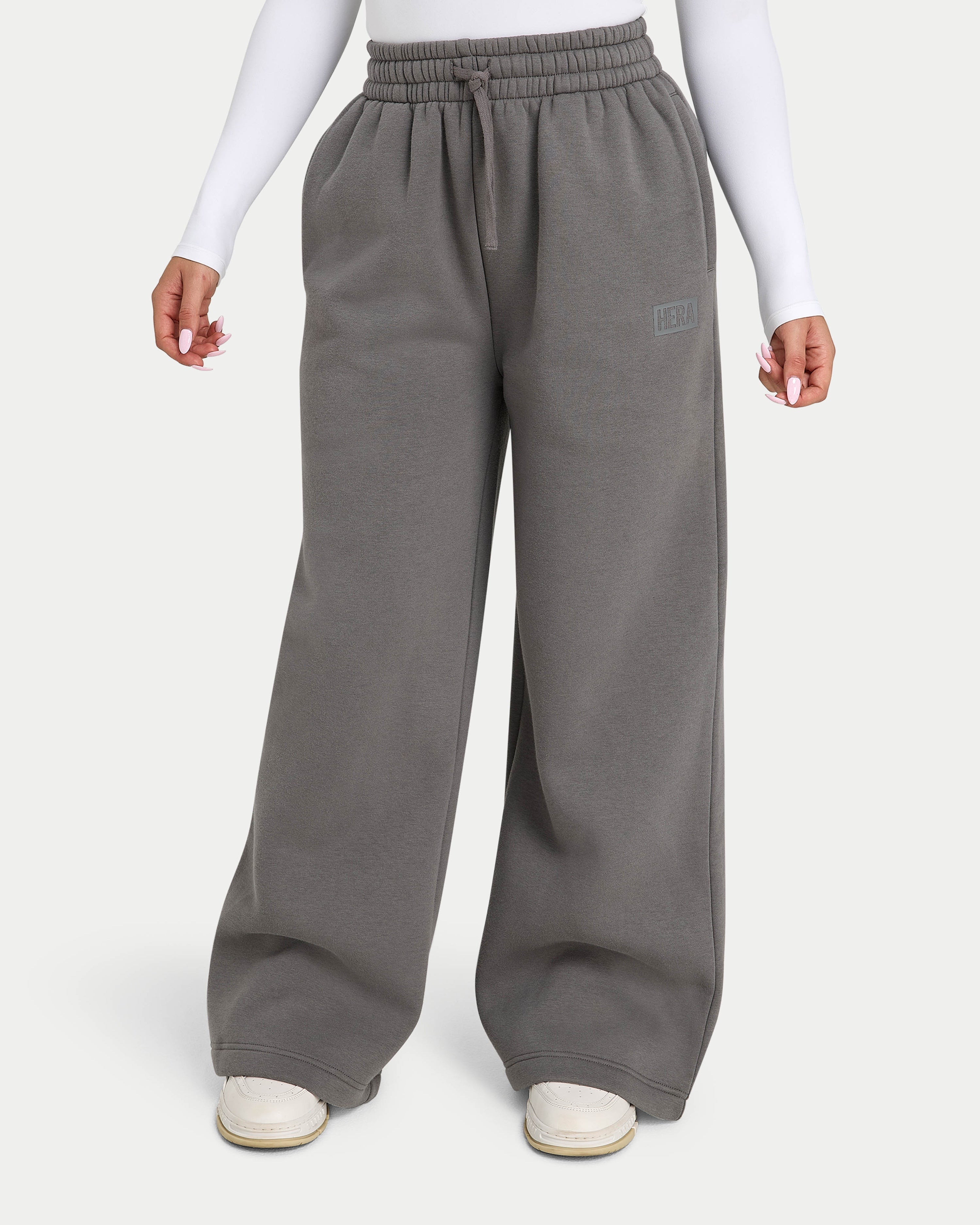 Womens Collective Wide Leg Sweatpant - Charcoal Grey | HERA Clothing