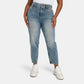 Womens Mom Jean - Mid Wash