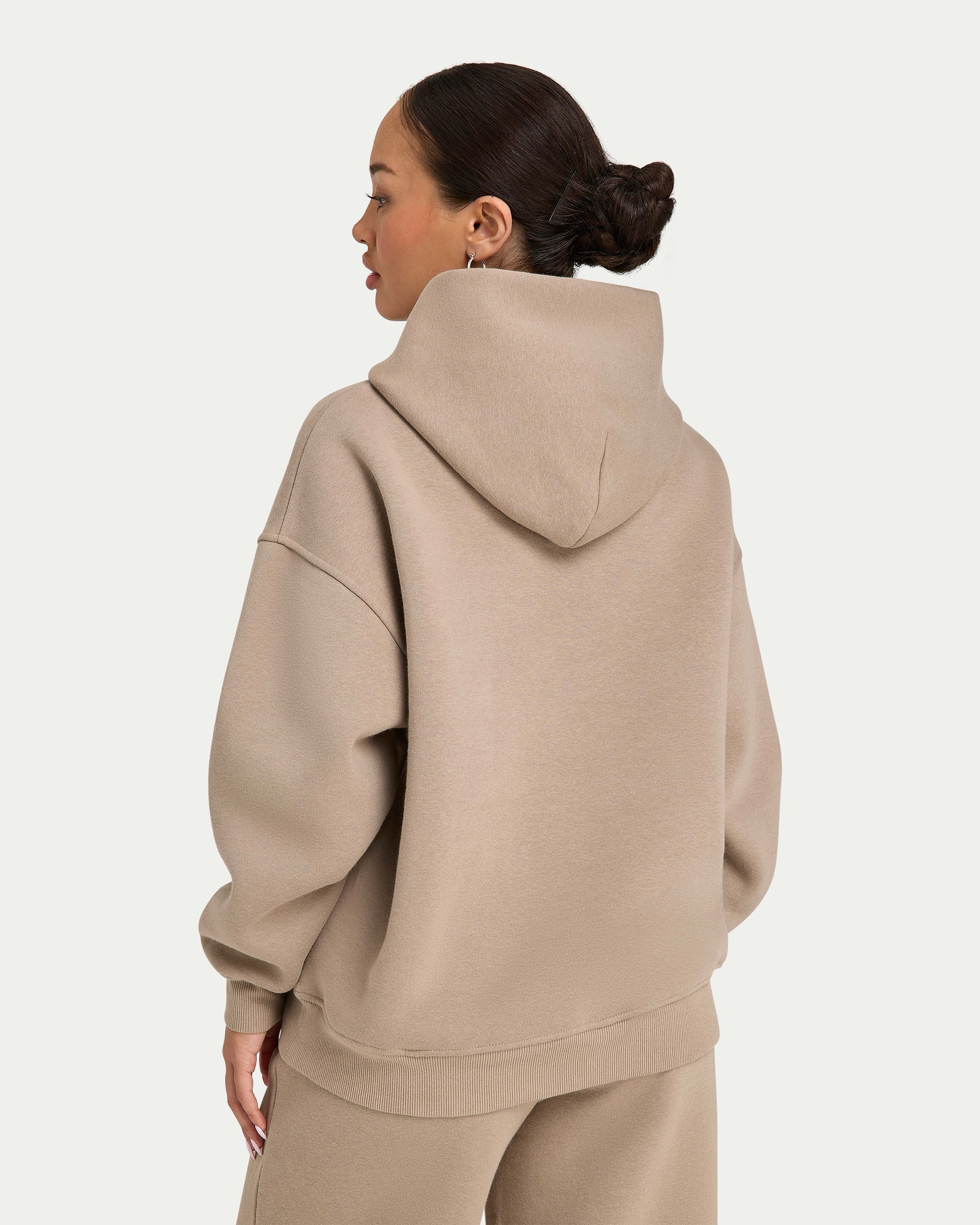 Womens 365 Oversized Hoodie - Mocha | HERA Clothing