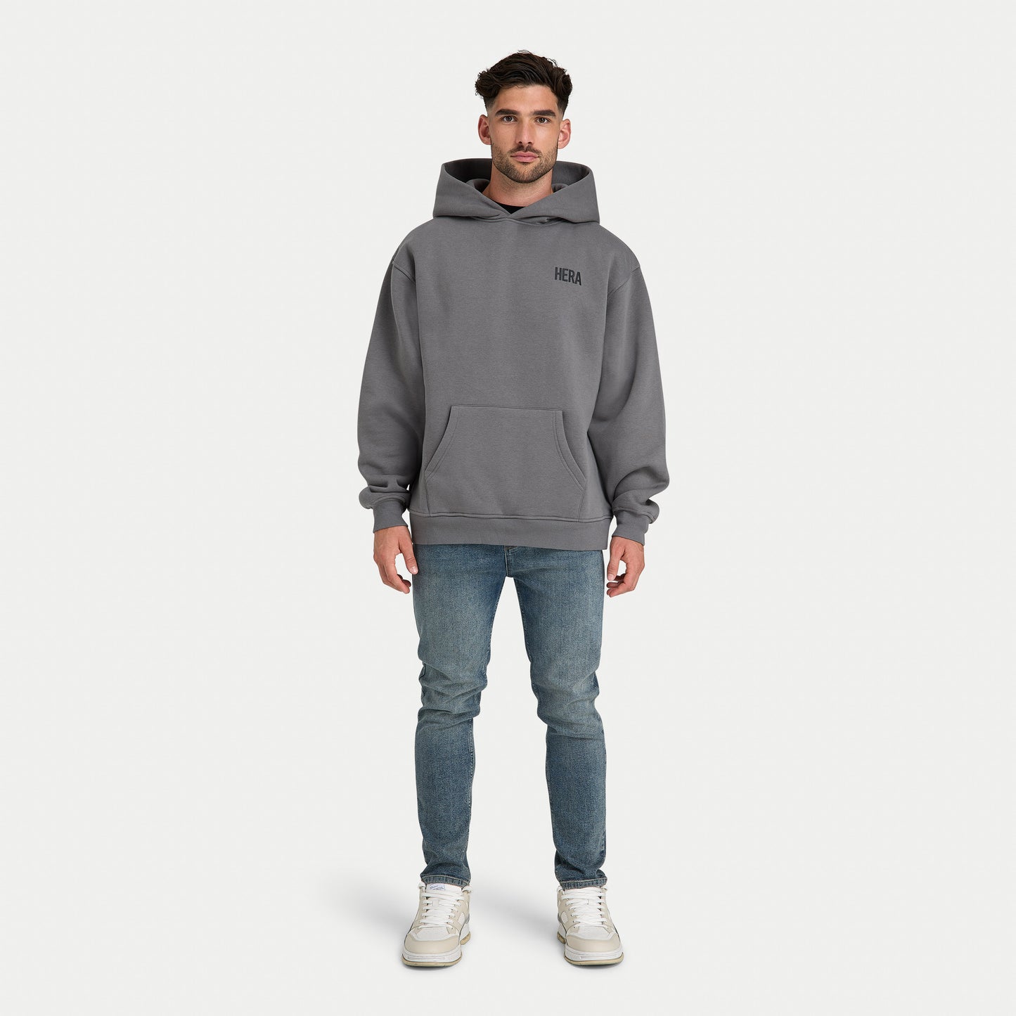 Mens Staple Oversized Hoodie - Charcoal Grey