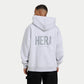 Mens Staple Oversized Hoodie - Grey Marl