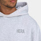 Mens Staple Oversized Hoodie - Grey Marl