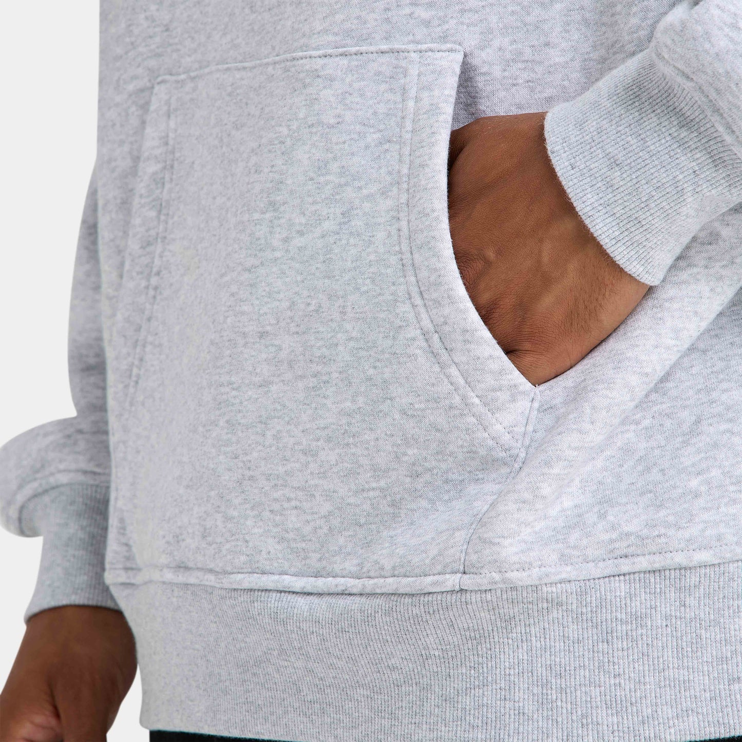 Mens Staple Oversized Hoodie - Grey Marl