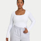 REWEAR Womens Essential Dual Wear Long Sleeve Top