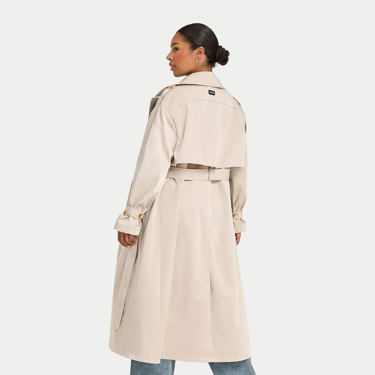 Womens Oversized Trench Coat  - Safari