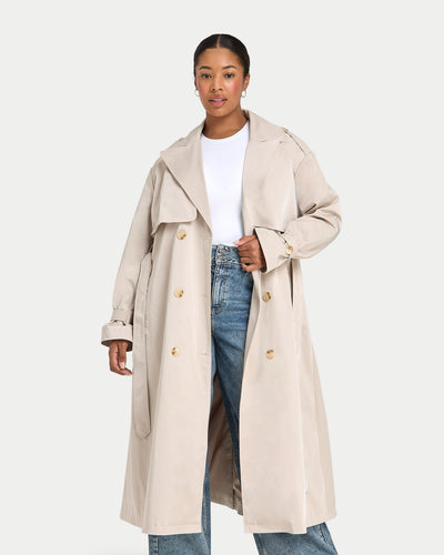 REWEAR Womens Oversized Trench Coat