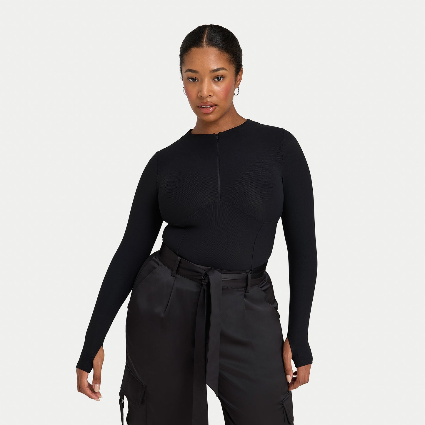 REWEAR Womens Invisible Zip Long Sleeve Body