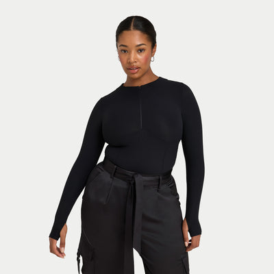 REWEAR Womens Invisible Zip Long Sleeve Body