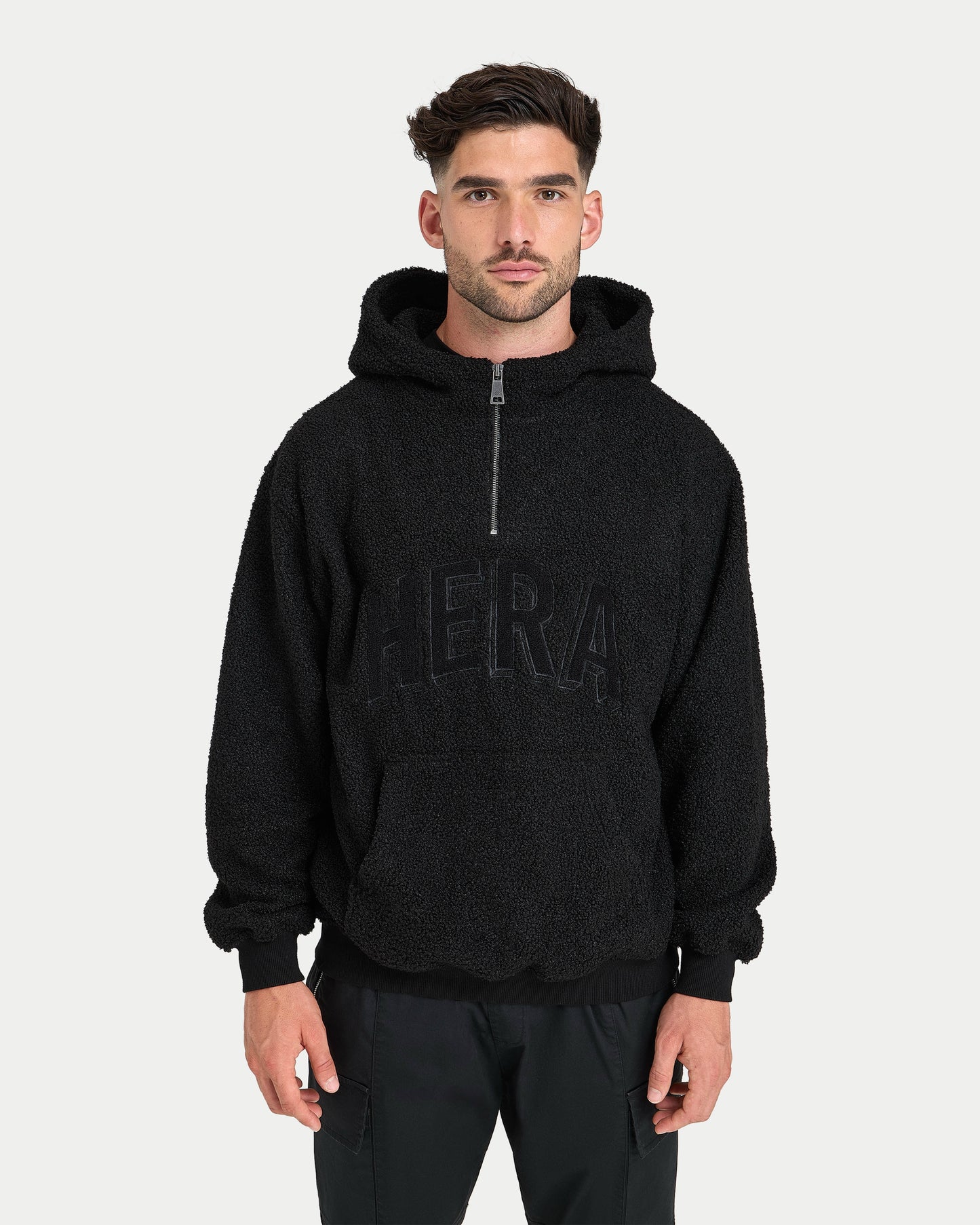 Mens 365 Borg ¼ Zip Hoodie