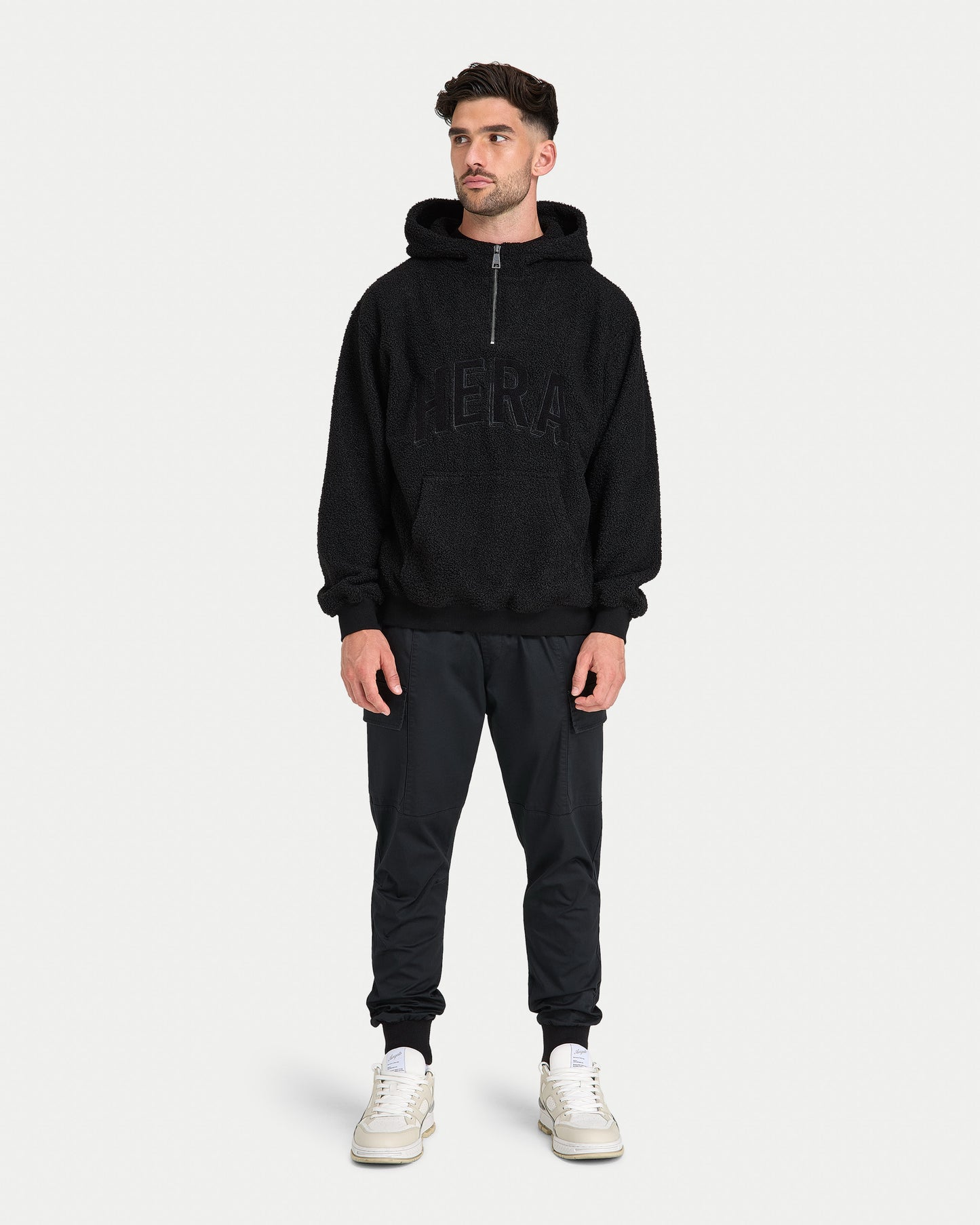 Mens 365 Borg ¼ Zip Hoodie