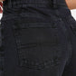 Womens Wide Leg Denim Jean - Washed Black