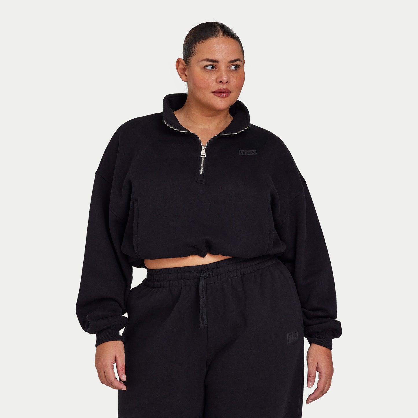 Womens Collective Cropped Sweatshirt - Black