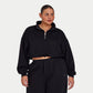 REWEAR Collective Cropped Sweatshirt - Black