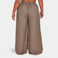 REWEAR Womens Linen Mix Wide Leg Trouser - Marsh Grey