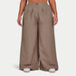 REWEAR Womens Linen Mix Wide Leg Trouser - Marsh Grey