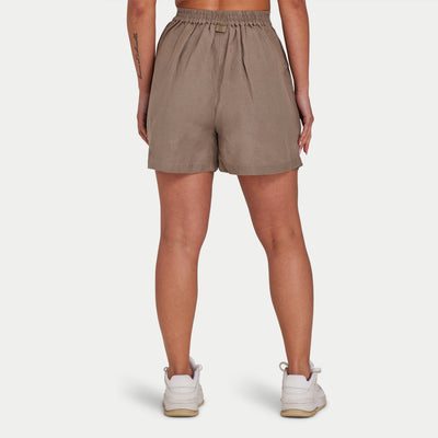 REWEAR Womens Linen Mix Short - Marsh Grey