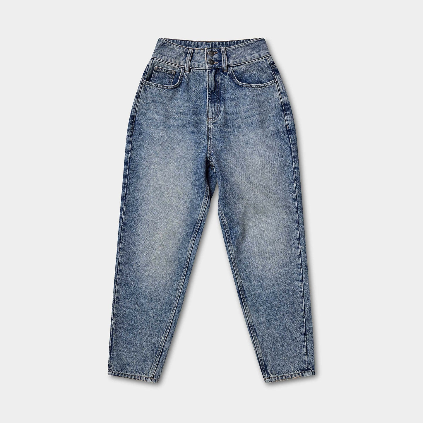 Womens Mom Jean - Mid Wash