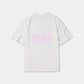 Mens Staple Oversized T-shirt - Off White + Pink