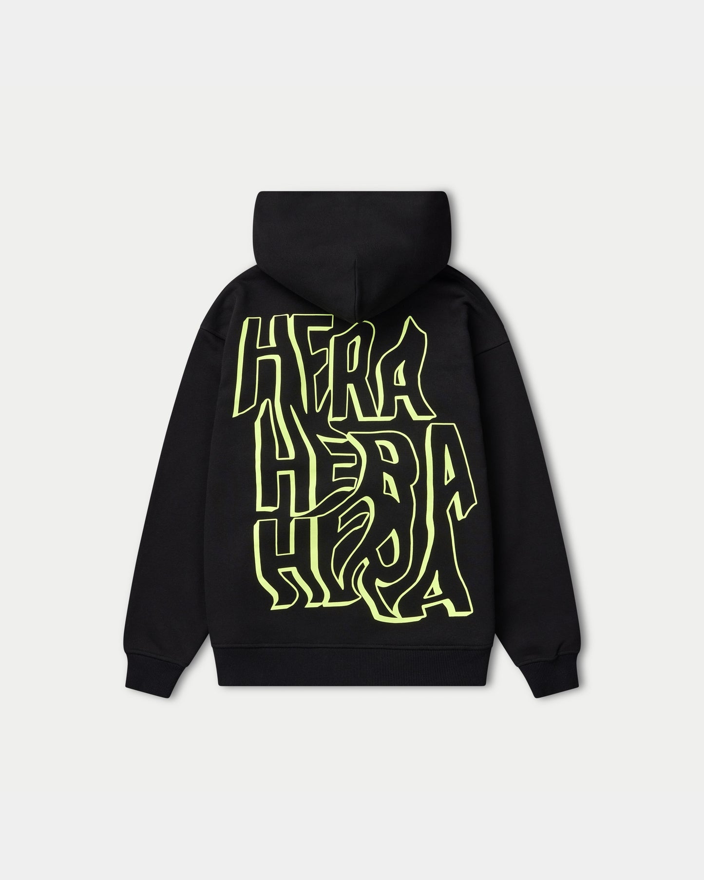 Mens Graffiti Oversized Hoodie Black HERA Clothing