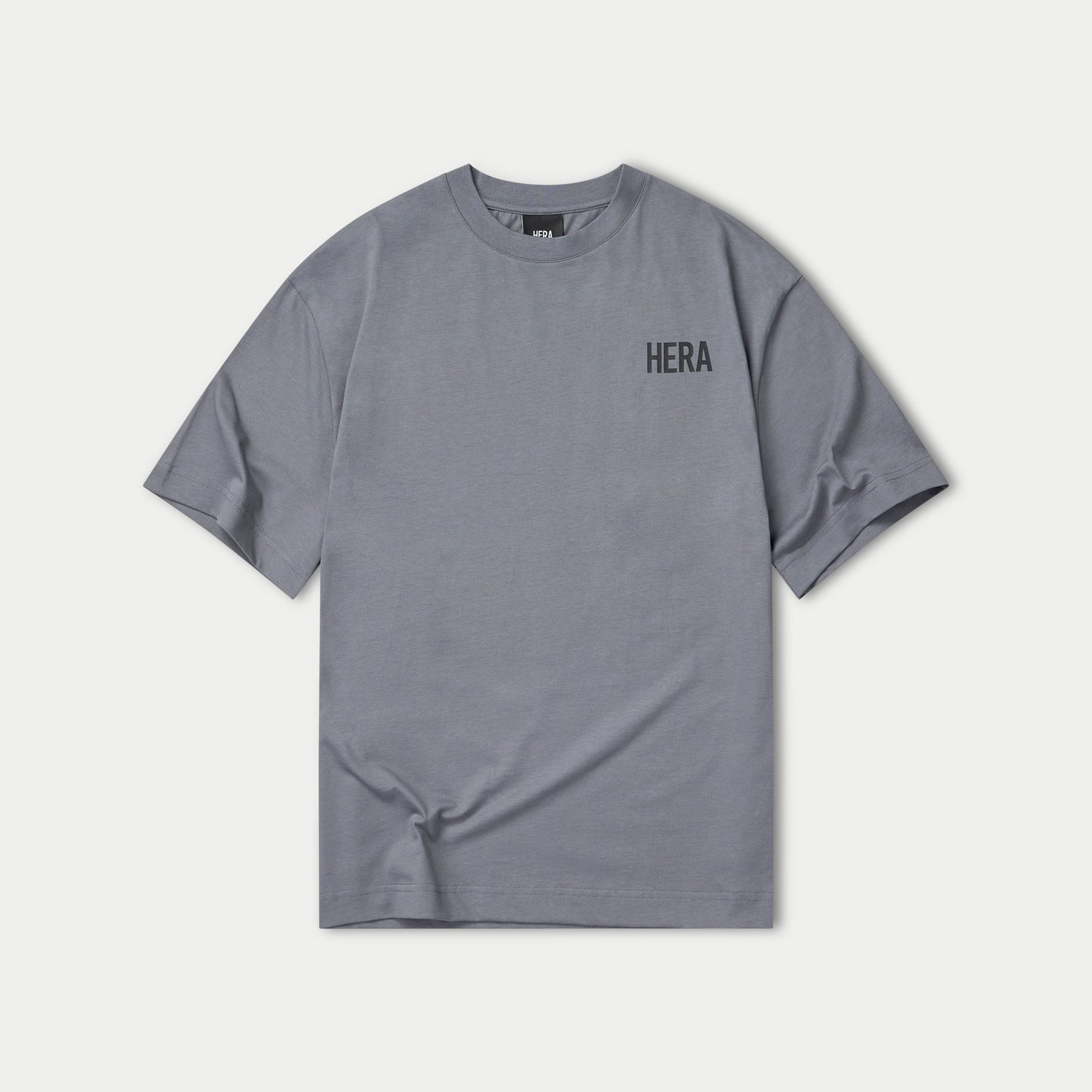 Mens Oversized Staple T-Shirt - Charcoal Grey