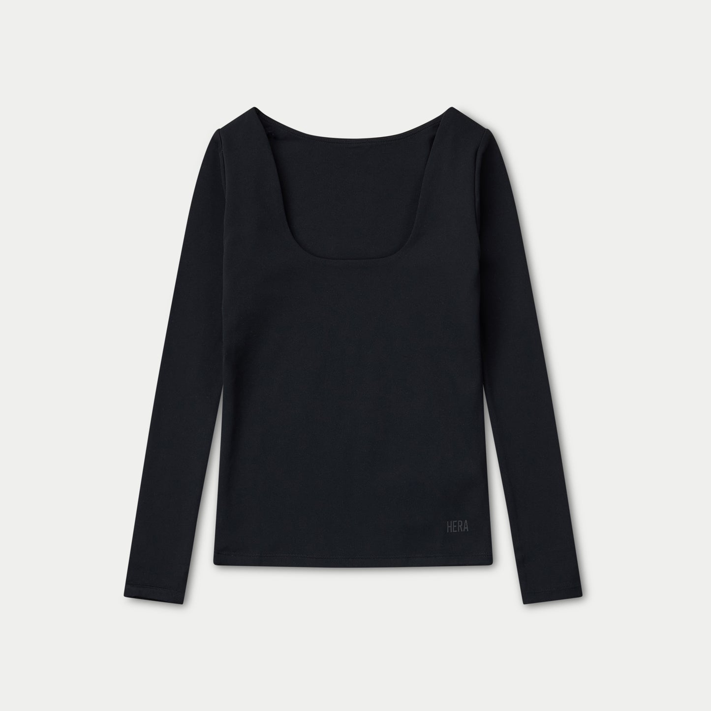 Womens Essentials Dual Wear Long Sleeve Top - Black