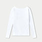 Womens Essentials Dual Wear Long Sleeve Top - White