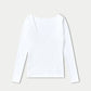 Womens Essentials Dual Wear Long Sleeve Top - White