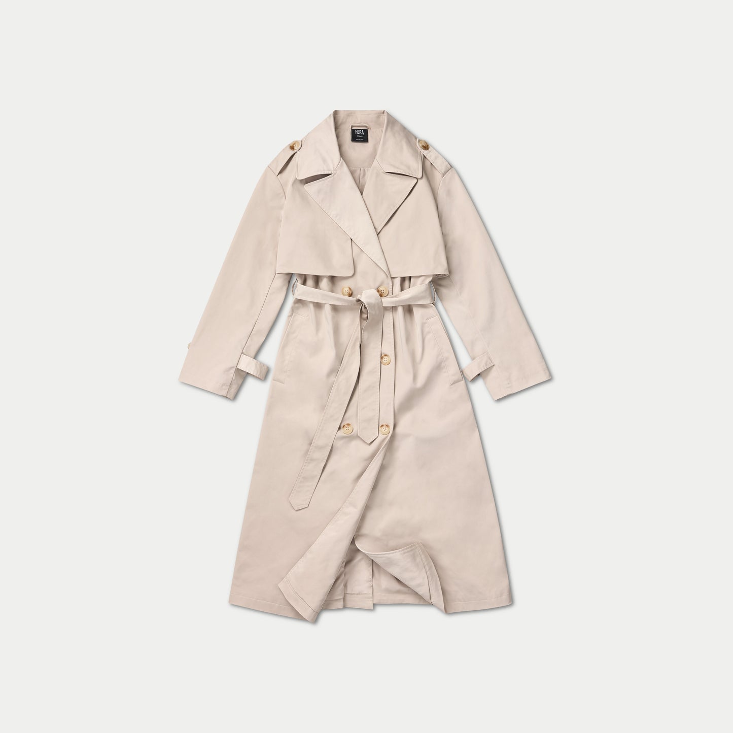 Womens Oversized Trench Coat  - Safari