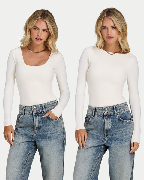 Essential Dual Wear Long Sleeve Top