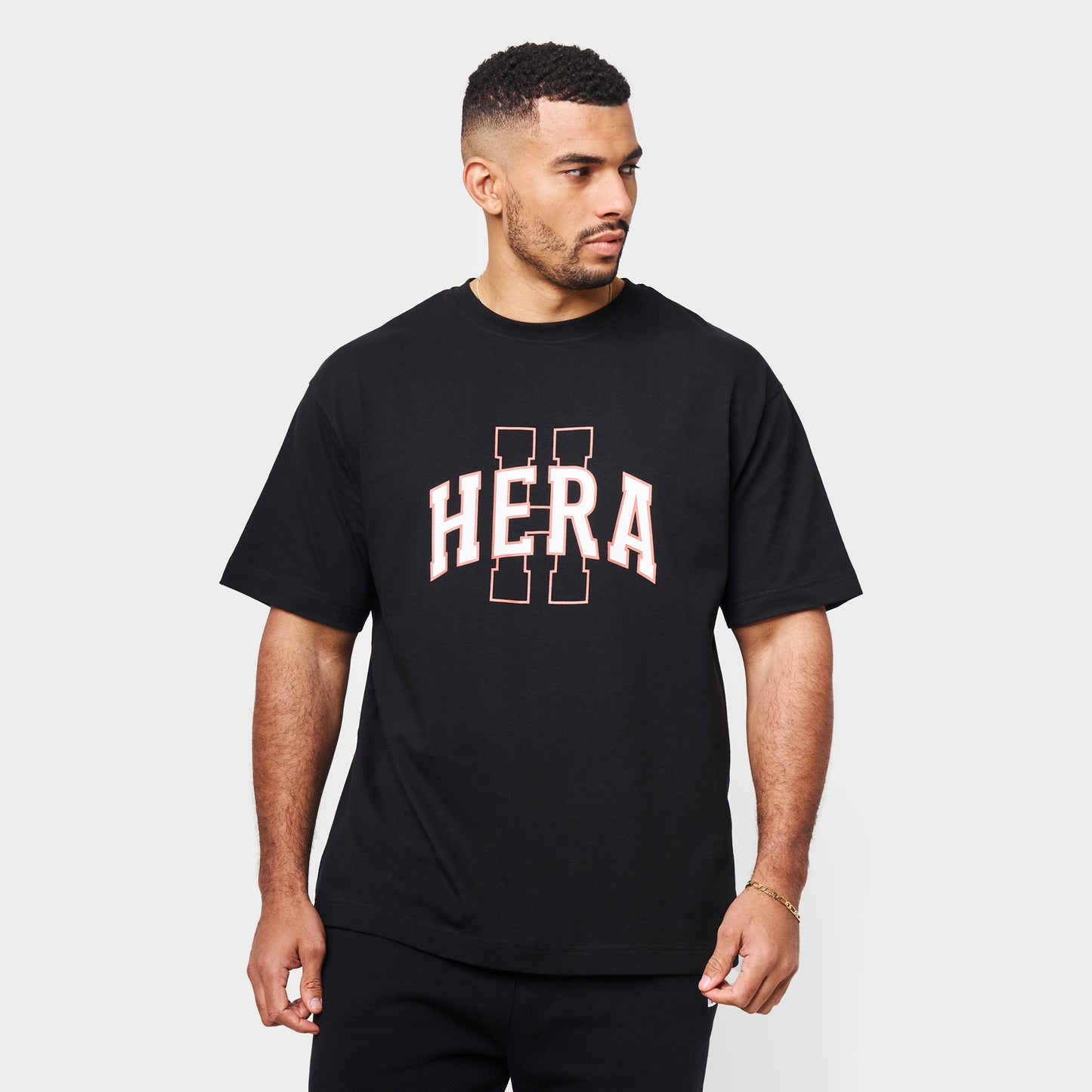 REWEAR Mens Varsity T-shirt - Black