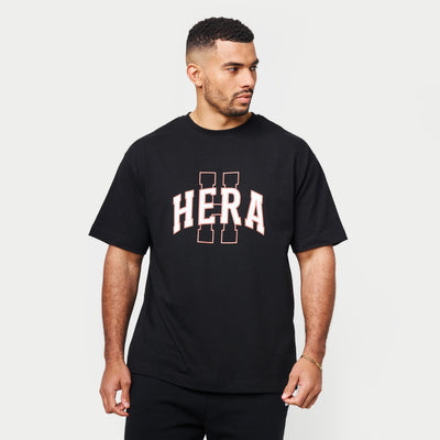 REWEAR Mens Varsity T-shirt - Black