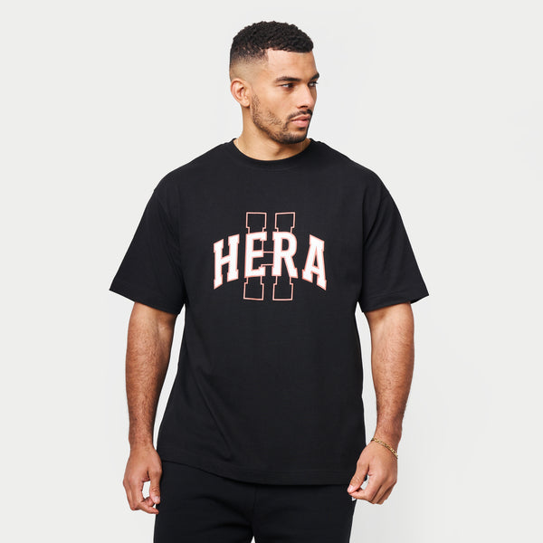 REWEAR Mens Varsity T-shirt - Black