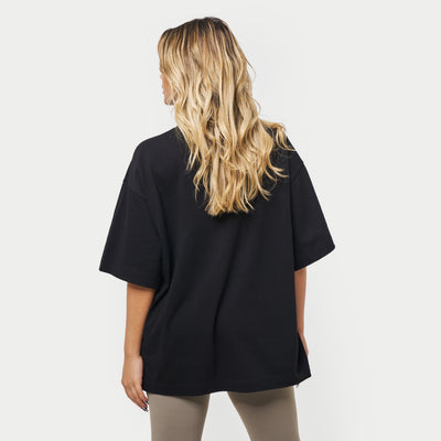 REWEAR Womens Varsity T-shirt - Black