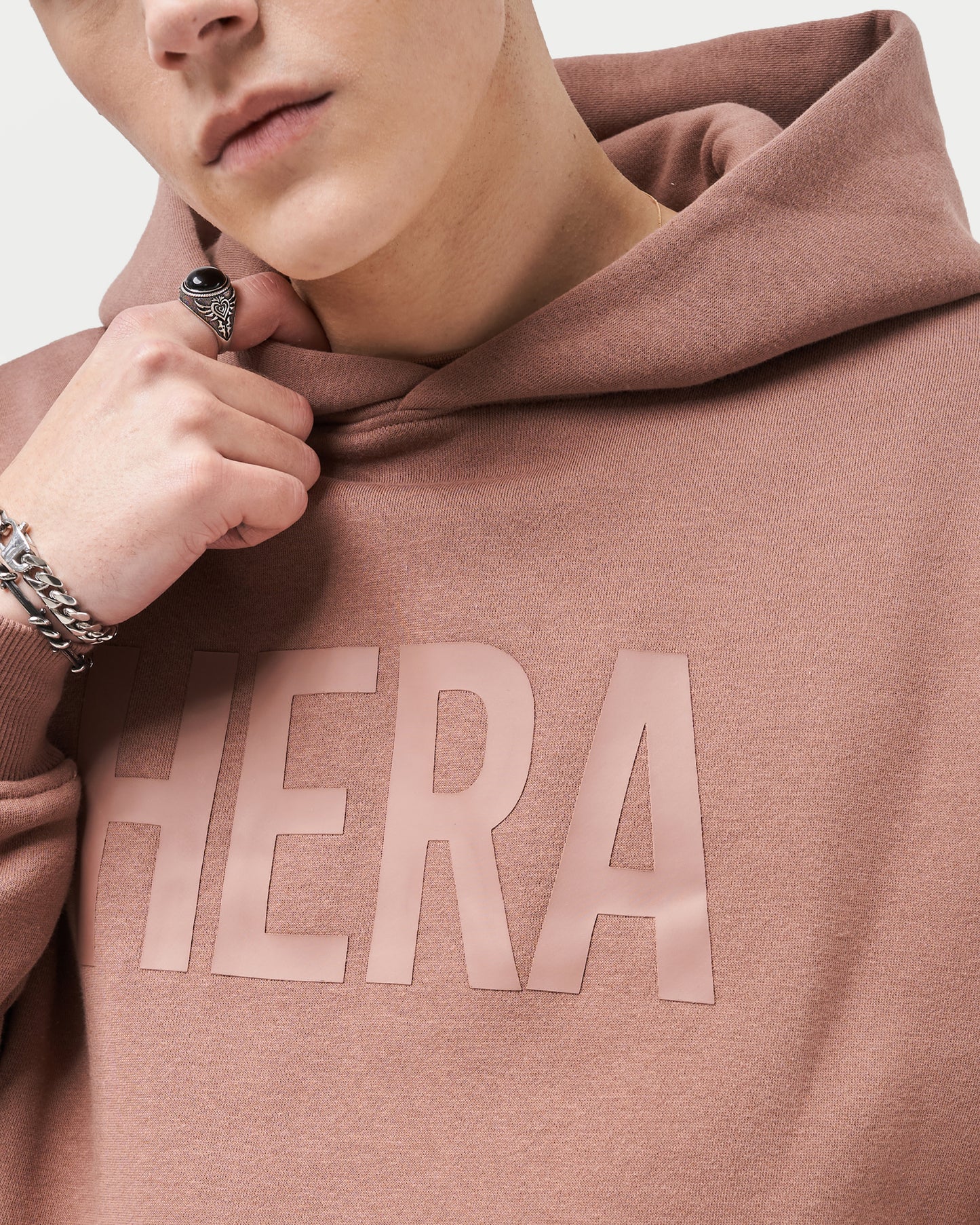 Mens Label Oversized Hoodie