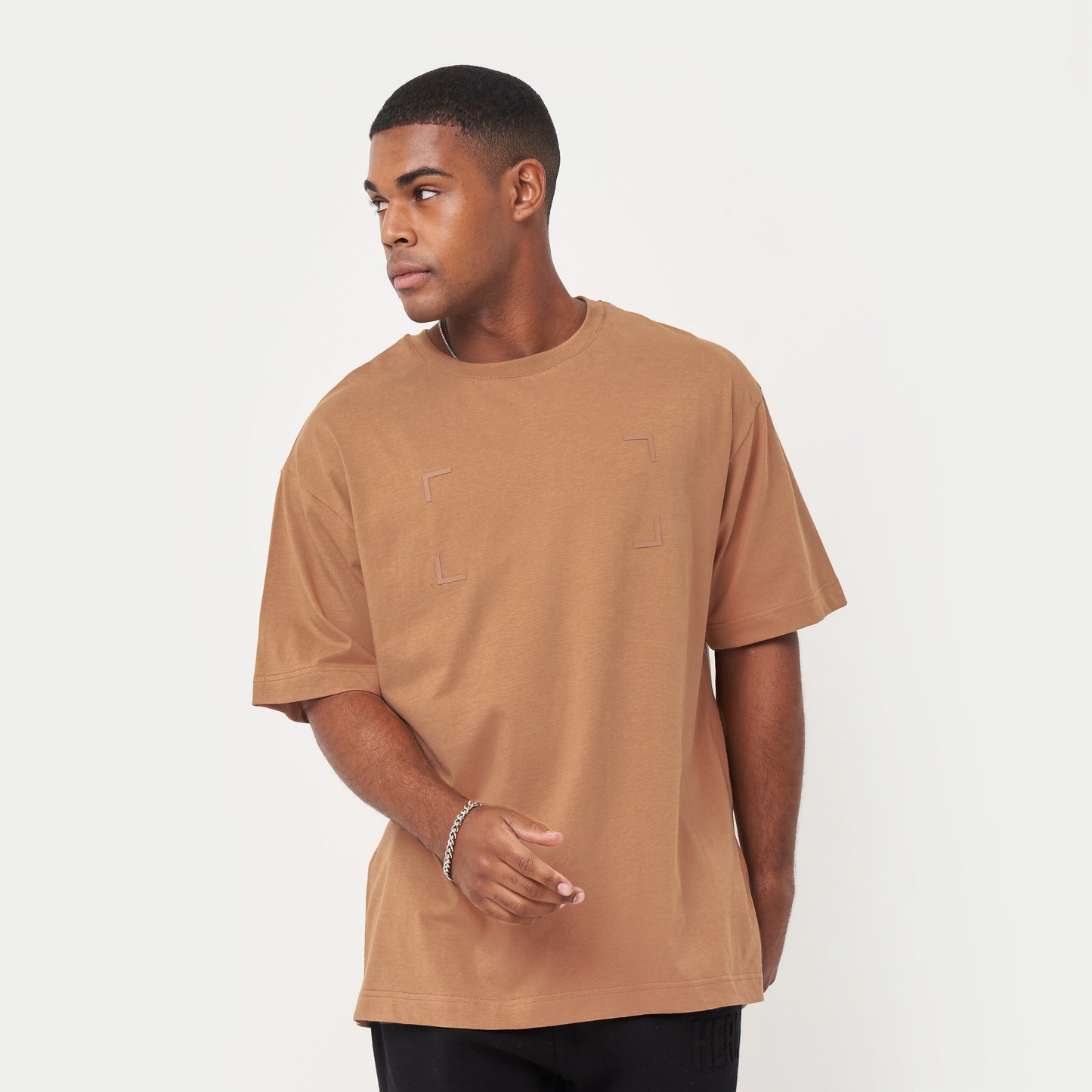 REWEAR Imprint Oversized T-Shirt - Mustard Brown