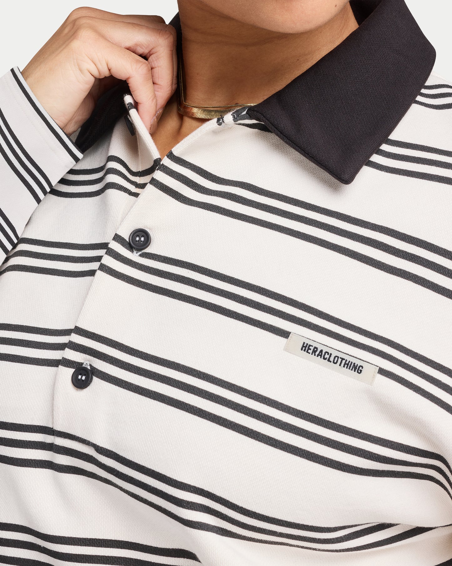 Womens Striped Rugby Polo Shirt