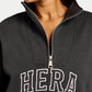 Womens 365 Applique 1/4 Zip Sweatshirt